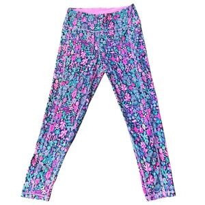 Lilly Pulitzer UPF 50 Luxletic Leggings Capri Flamingo Coral Size L